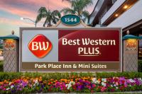 安纳海姆Best Western Plus Park Place Inn - Mini Suites的最佳西方加公园住宿加迷你套房的标志