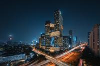 深圳景观或在酒店看到的城市景观