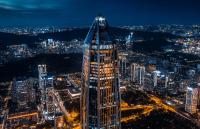 深圳景观或在酒店看到的城市景观