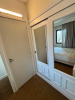 Flat Estaza Luxo Moema Ibirapuera com garagem piscina 202客房内的一张或多张床位