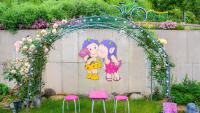 Gangneung ggabinejip hanok pension外面的花园