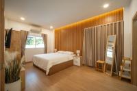 Baan San sook Pool Villa at Nimman客房内的一张或多张床位
