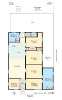 默特尔比奇Gorgeous Centrally Located Ocean View 2 King, Huge Private Yard &amp; Deck, Firepit, BBQ, &amp; Game Tables的房屋平面图