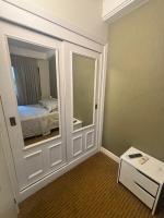 Flat Estaza Luxo Moema Ibirapuera com garagem piscina 202客房内的一张或多张床位