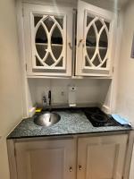 Flat Estaza Luxo Moema Ibirapuera com garagem piscina 202的厨房或小厨房