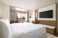 纽约Hyatt Regency Times Square的配有一张大床和一台电视的酒店房间