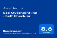 Eco Overnight Inn - Self Check-in的证书、奖牌、标识或其他文件