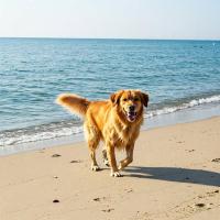 和主人一起入住4BR2BA Sleeps 12 Pet-Friendly Steps to Beach的宠物
