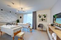 Wellness Hotel Fénix的电视和/或娱乐中心
