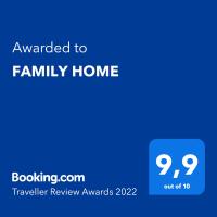 FAMILY HOME的证书、奖牌、标识或其他文件