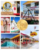 Apache Motel内部或周边的泳池