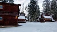 冬天的Camping Pod Krokwią