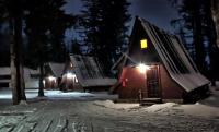 冬天的Camping Pod Krokwią