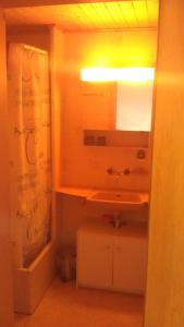 哈布凯恩费日恩鸿恩卡奇酒店的一间带水槽和镜子的浴室