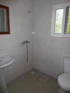 AmpayaSarawally Guesthouse的一间带卫生间和水槽的浴室