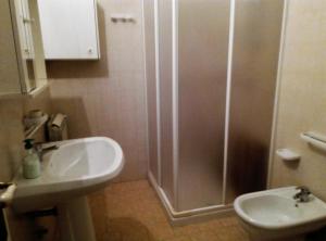 阿韦特拉纳casa ad hoc的一间带水槽和淋浴的小浴室