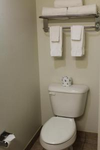 Towanda克里斯托斯普林酒店的浴室配有白色卫生间和毛巾。