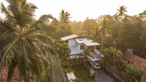 尼甘布多米尼库住宿加早餐旅馆的棕榈树房屋的空中景致