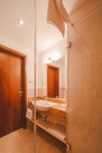 赫维兹黑维兹公园酒店的一间带水槽和淋浴的浴室
