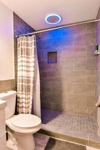 East EndCasa Azul的一间带卫生间和淋浴的浴室