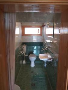 大特尔诺沃康福酒店的一间带卫生间和水槽的小浴室