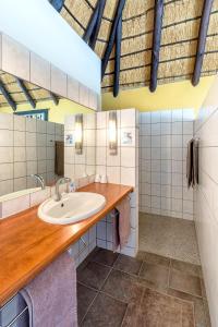 Voigtland特兰斯卡拉哈利宾馆的一间带水槽和镜子的浴室