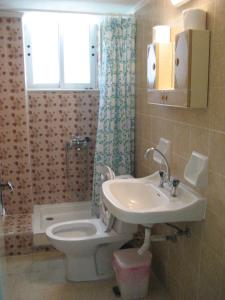 巴拉利亚-阿亚斯弗坦恩埃斯佩利兹酒店的一间带水槽和卫生间的浴室以及窗户。