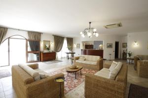 维耶斯泰里帕花园酒店的带沙发和桌子的客厅