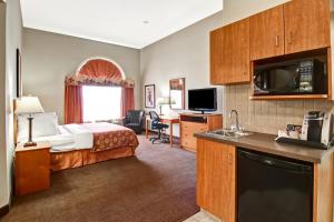 落基山庄落基山庄坎纳塔酒店的酒店客房带一张床和一个厨房