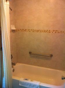 奥兰治城Orange City Motel - Orange City的一间带毛巾和浴缸的浴室