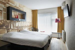 埃曼波尔兰德城市酒店的配有一张床和一台平面电视的酒店客房