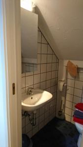 蒙绍Tradition Monschau 5的一间带水槽和镜子的浴室