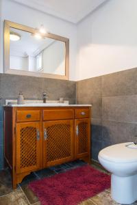 科拉雷侯Villa Veronica的一间带水槽、卫生间和镜子的浴室