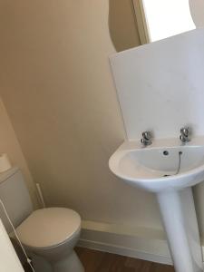 道格拉斯Glenfaba Guest House的浴室配有白色水槽和卫生间。