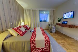 布拉干萨望厦宾馆 - 圣巴托洛梅乌客房内的一张或多张床位