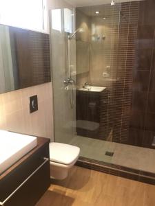 罗哈莱斯Ric Rent的带淋浴、卫生间和盥洗盆的浴室
