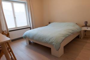 东代恩凯尔克De Witte Parel的一间卧室设有一张床和两个窗户。