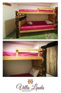 杰里科Villa Linda ApartaHotel的一张位于房间双层床的两张照片