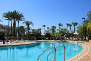 奥兰多Cayview Condo #231543的棕榈树度假村的游泳池