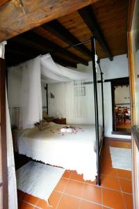 卡科佩特里亚艾琳之家酒店的一间卧室,卧室内配有一张大床