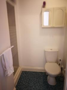 布莱克浦Delamere Hotel的一间带白色卫生间的浴室和窗户。