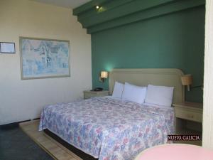 努埃瓦加利西亚酒店客房内的一张或多张床位