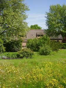 TondenFarmhouse De Hoeve B&B apartment的房子前的花田