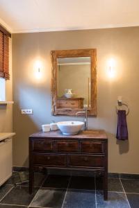 BasseveldeChez Maintje的一间带水槽和镜子的浴室