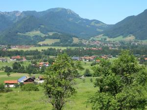鲁波尔丁Hotel Garni Haus Alpine - Chiemgau Karte inkl的山 ⁇ 中的小镇