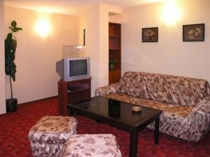 希普卡希普卡伊特酒店的带沙发和电视的客厅