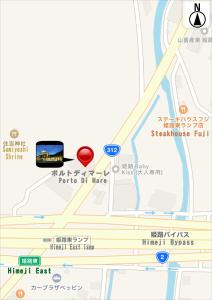 姬路ホテル ポルト 男塾ホテルグループ的显示停车场位置的地图