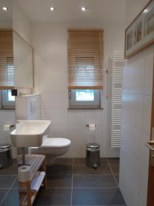 兰河畔马尔堡斯图幕贝勒斯塔尔酒店的一间带水槽和卫生间的浴室