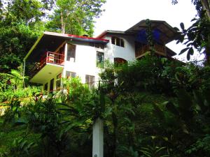纽沃阿雷纳尔阿瓜酒店的森林中间的白色房子