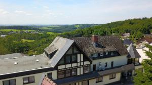 Hümmerich远景酒店的享有高山房屋的空中景致